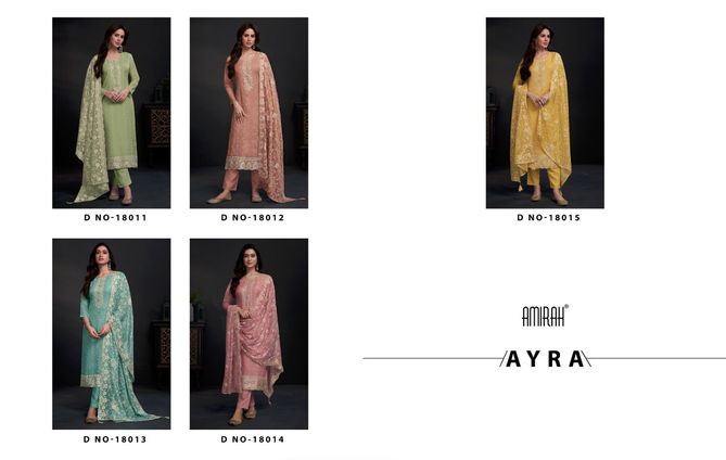 Ayra By Amirah Organza With Embroidery Designer Salwar Suits Wholesale Price In Surat